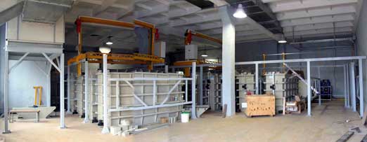 The line of anodizing of aluminium profiles